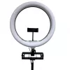 iLike S14 LED Selfie 36cm Ringlicht Lampe + Stativ 2,1m + Ablage & 3x Telefon-/Mikrofonhalter Schwarz