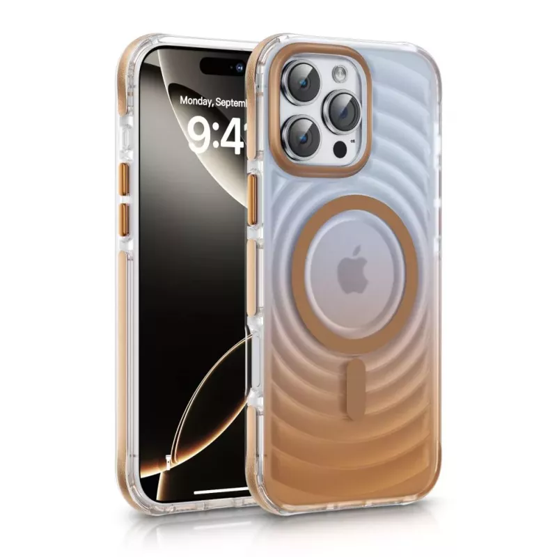Evelatus Apple iPhone 15 Pro Max EchoWave Clear MagSafe Gold