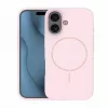 iLike Apple iPhone 16 Soft Touch Silicone Case with Magnetic Light Pink