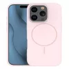iLike Apple iPhone 16 Pro Max Soft Touch Silicone Case With Magnetic Light Pink