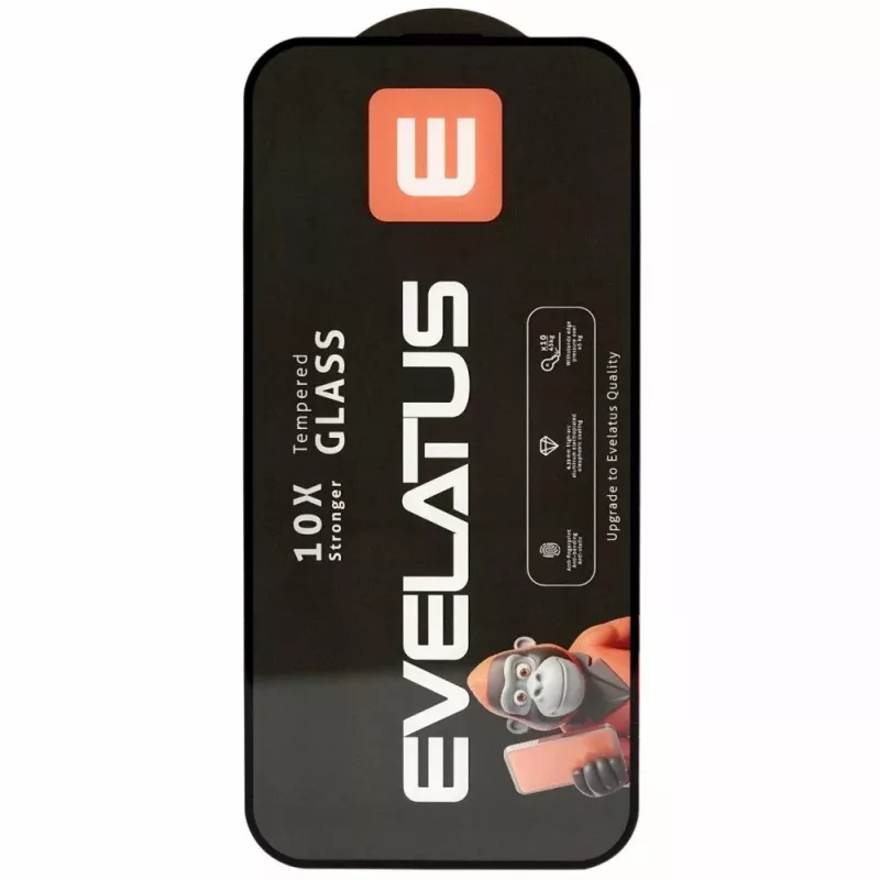 Evelatus Apple iPhone 17 Pro Privacy Corning Gorilla Glass Anti-Statisch 3D Full Cover 10X Stärkerer Displayschutz