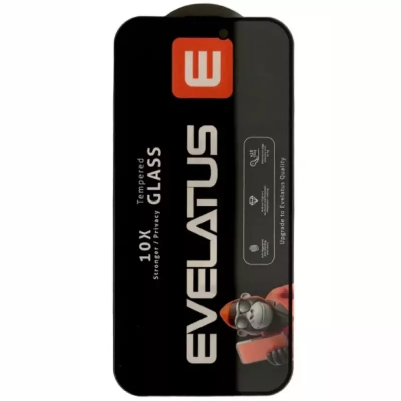 Evelatus Apple iPhone 17 Pro Max Privacy Corning Gorilla Glass Anti-Statisch 3D Full Cover 10X Stärkerer Displayschutz