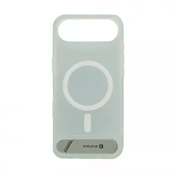 Evelatus Apple iPhone 17 Air Rubber Coated MagSafe With Stand Case Silver