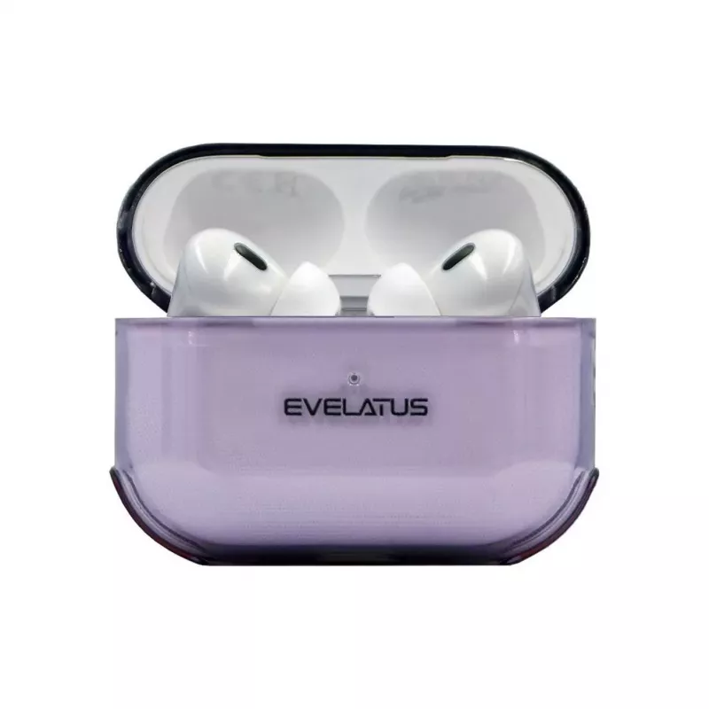 Evelatus Apple AirPods Pro TPU-Schutzhülle Transparent Lila