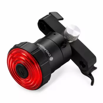 iLike Smart USB Rechargeable Bike Tail Light mit Bremslichtsensor, 7 Beleuchtungsmodi, IPX5 wasserdicht, Aluminium Fahrradrücklicht, Sattelstützenhalterung