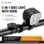 iLike 120dB Elektro-Fahrradhupe mit kabelgebundener Fernbedienungstaste, wasserdichte Fahrradhupe für Fahrräder & E-Scooter