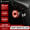 iLike Smart Bike Tail Light, USB wiederaufladbare LED-Fahrradrückleuchte mit Bremsensor, Auto-Sleep-Modus & Vibrations-Weckfunktion