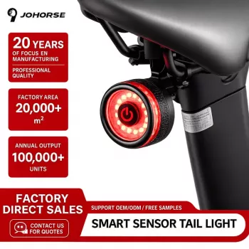 iLike Smart Bike Tail Light, USB wiederaufladbare LED-Fahrradrückleuchte mit Bremsensor, Auto-Sleep-Modus & Vibrations-Weckfunktion