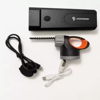 iLike JOHORSE Fahrradscheinwerfer & Elektro-Horn – 300 Lumen, 120 dB, USB wiederaufladbar