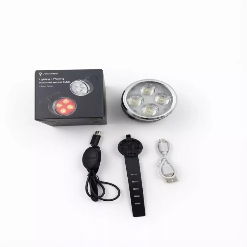 iLike Wiederaufladbarer Fahrrad-Scheinwerfer mit 120dB Hupe, 280 Lumen, 4 Lichtmodi, USB-wiederaufladbar, kabellose Fernbedienung