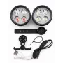 iLike USB wiederaufladbares 4-LED Fahrradlicht-Set – Vorder- und Rücklichter mit 120dB Hupe