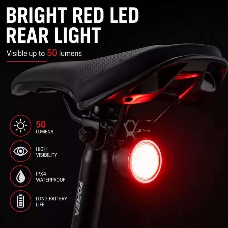 iLike 2er-Set Fahrrad Front- & Rücklicht – USB wiederaufladbare LED-Fahrradlichter für Mountain- & Rennräder, E-Bikes, Scooter, E-Scooter, Kinderfahrräder