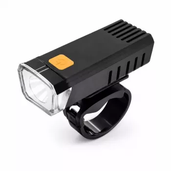 iLike USB wiederaufladbare Fahrrad-Frontleuchte, JH420 hochhelle LED-Fahrradscheinwerfer, IP65 wasserdichtes Fahrradlicht für MTB, Rennrad & E-Bike Schwarz