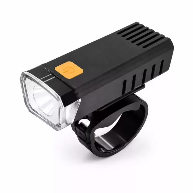 iLike USB wiederaufladbare Fahrrad-Frontleuchte, JH420 hochhelle LED-Fahrradscheinwerfer, IP65 wasserdichtes Fahrradlicht für MTB, Rennrad & E-Bike Schwarz