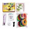 iLike 3D Pen-3 mit LCD-Display und 10 Schablonen Blau + PLA-Filament-Set: 20 Farben à 10 Meter (insgesamt 200 Meter) Pink
