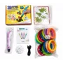 iLike 3D Pen-3 mit LCD-Display und 10 Schablonen Blau + PLA-Filament-Set: 20 Farben à 10 Meter (insgesamt 200 Meter) Pink
