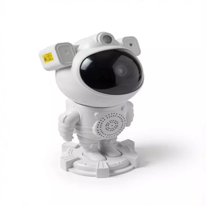 iLike Astronaut Smart LED Lampe mit Bluetooth-Lautsprecher, RGB Nachtlicht, Fernbedienung, 360° drehbarer Kopf Weiß