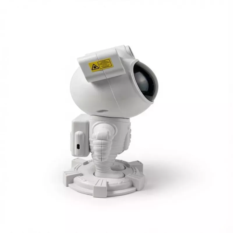 iLike Astronaut Smart LED Lampe mit Bluetooth-Lautsprecher, RGB Nachtlicht, Fernbedienung, 360° drehbarer Kopf Weiß
