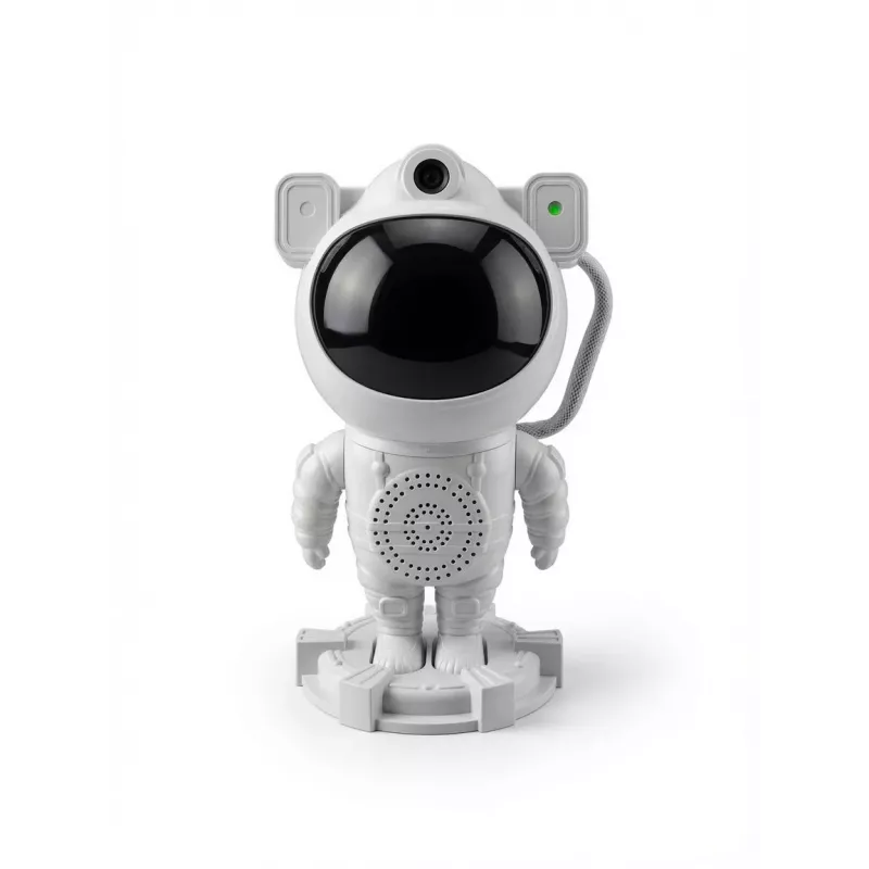 iLike Astronaut Smart LED Lampe mit Bluetooth-Lautsprecher, RGB Nachtlicht, Fernbedienung, 360° drehbarer Kopf Weiß
