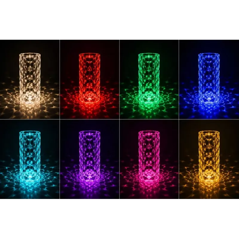 iLike Crystal Bubble Touch RGB LED Tischleuchte mit Bluetooth-Lautsprecher