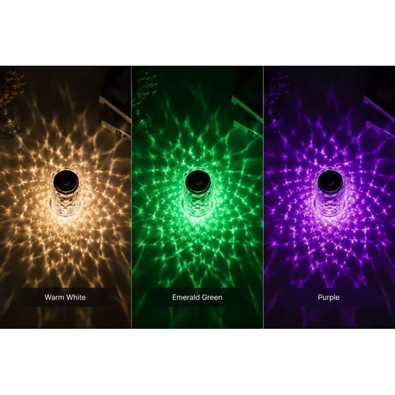 iLike Crystal Bubble Touch RGB LED Tischleuchte mit Bluetooth-Lautsprecher
