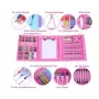 Kiddyz Stationery Set 208 pcs Kids Art Kit Drawing & Painting Supplies Pink