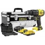 STANLEY V20 18V Akku-Bohrschrauber-Set 2x2,0Ah 50-teiliges Zubehörset