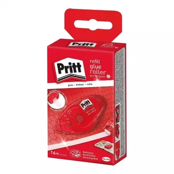 Henkel 2120444 Klebebandabroller - Manuell Hand-/Tischgerät, Transparent mit blauen Akzenten, inklusive 1 Rolle Klebeband