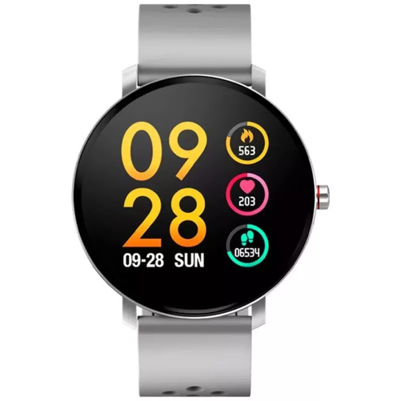 Denver SW-171 Grau Smartwatch mit 1,3-Zoll IPS-Touchdisplay, Herzfrequenzmesser, IP67, Bluetooth 5.0