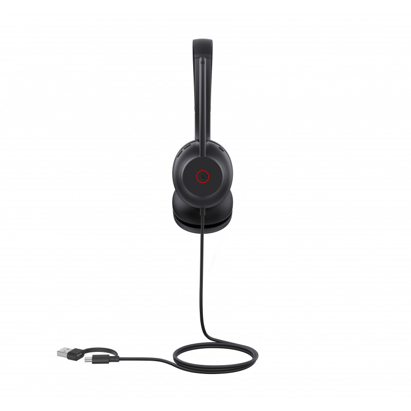 Yealink UH35 Dual UC USB-C/A On-Ear Headset mit USB-A/USB-C, Schwarz