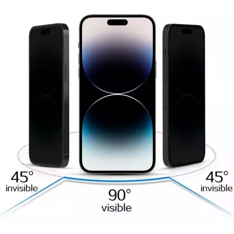 iLike Apple iPhone 15 Pro Tempered Privacy Glass Screen Protector Black