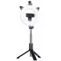 iLike Selfie Handle Tripod and Ring Light Bluetooth Schwarz