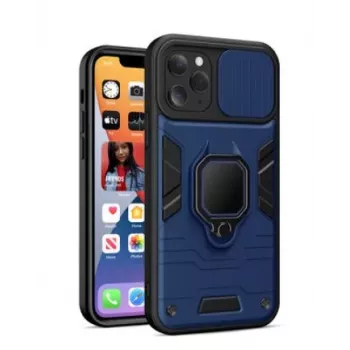 iLike Apple iPhone 14 Pro Max Ring Lens Case Blau