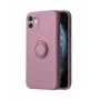 iLike Apple iPhone 14 Pro Silikon Ring Hülle Lila