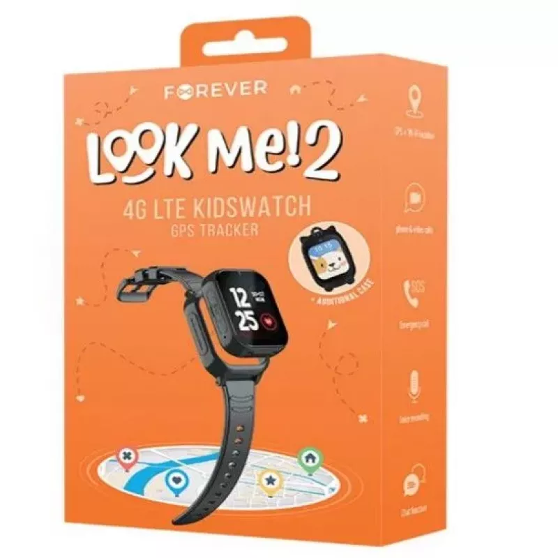 Forever Smartwatch GPS WiFi 4G Kids KW-510 Schwarz
