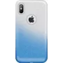 GreenGo Apple iPhone X/Xs Gradient Glitter 3in1 Case Blau