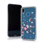 iLike Apple iPhone XR Flower Back Case - Transparent mit mehrfarbigen Blumen, TPU-Schutzhülle
