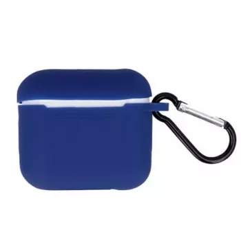 iLike Apple Hülle für AirPods 3 mit Karabinerhaken Blau