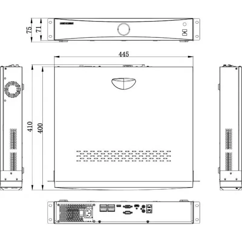 Hikvision DS-7716NXI-K4(D) 16-Kanal AcuSense DVR/NVR, 4K HDMI, 4 SATA, H.265+