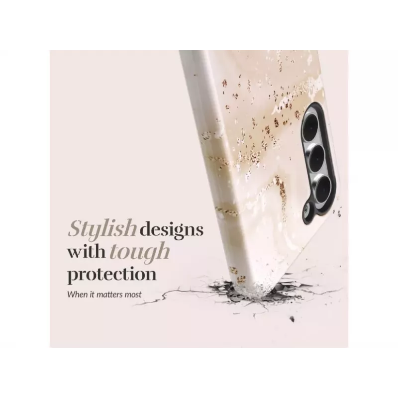 Mio Gold Marble Magsafe-kompatible Rückseitenhülle für Samsung Galaxy S25 5G