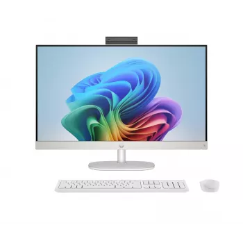 HP AiO 27-ct2004nw All-in-One PC, AMD Ryzen AI 5 330, 27 inch FHD IPS Anti-Glare, 16GB DDR5, 512GB SSD, AMD Radeon 820M, 1080p IR Webcam, Windows 11, Shell White/Light Gray, 2 Jahre Garantie