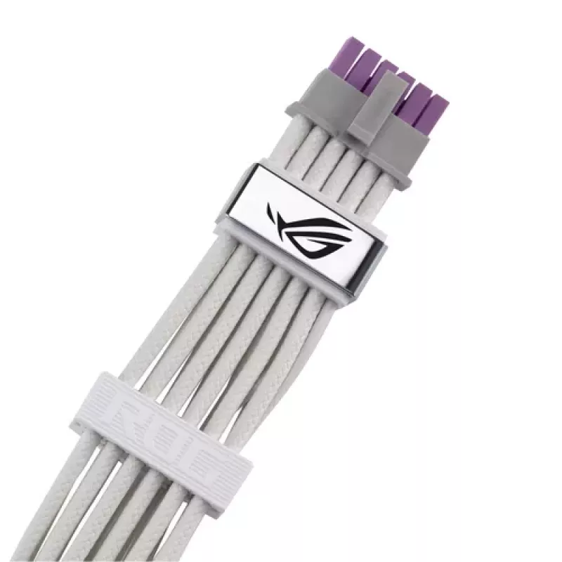 ASUS ROG EQUALIZER White Edition GPU-Stromkabel - 16-polig 12VHPWR auf 3x8-polig PCIe - 700mm Weiß