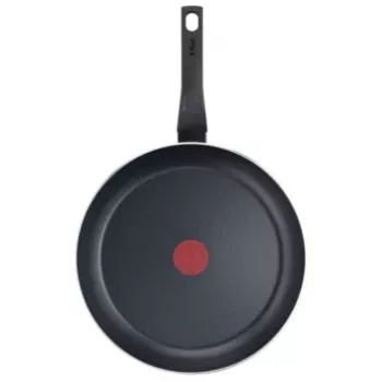 TEFAL Easy Plus Bratpfanne 24 cm, Feststehender Griff, Schwarz, Titan-Antihaftbeschichtung, Nicht für Induktion