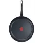 TEFAL Easy Plus Bratpfanne 24 cm, Feststehender Griff, Schwarz, Titan-Antihaftbeschichtung, Nicht für Induktion