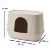 SAVIC Moona Katzenklo Mokka 57x39x39 cm