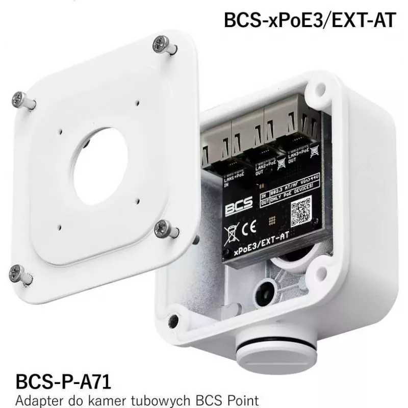 BCS BCS-xPoE3/EXT-AT 3-Port PoE+ Switch, 2x PoE+ 30W, 1x Uplink, 250m EXTEND, Metall