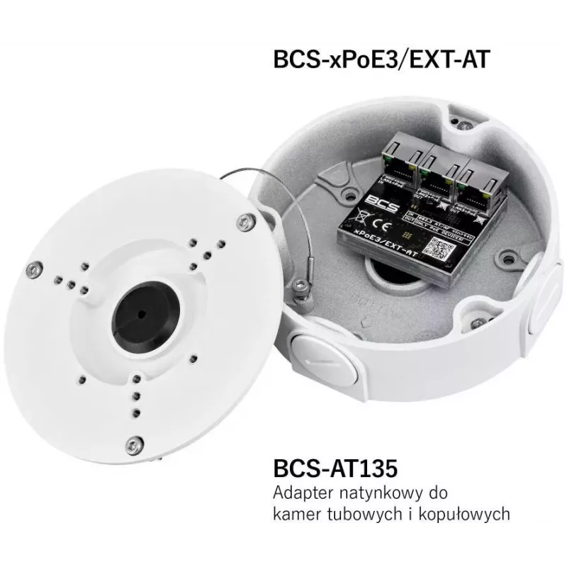 BCS BCS-xPoE3/EXT-AT 3-Port PoE+ Switch, 2x PoE+ 30W, 1x Uplink, 250m EXTEND, Metall