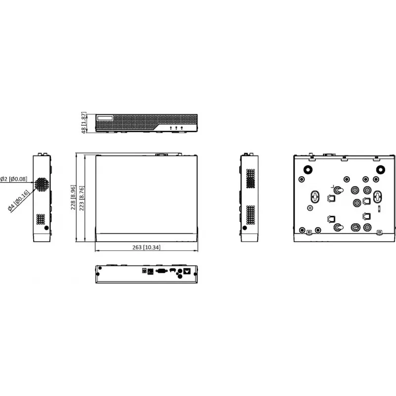 Hikvision HiLook NVR-104MH-C(E) 4-Kanal 8MP Netzwerk-Videorekorder