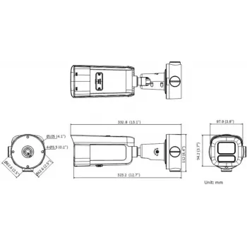 Hikvision Pro Series mit AcuSense DS-2CD2683G2-LIZS2U(2.8-12mm) Bullet IP Überwachungskamera Außen 3840 x 2160 Pixel Decke/Wand