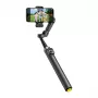 AOCHUAN Smart V3 Smartphone Gimbal mit AI-Tracking, Fülllicht, Fernbedienung, Stativ, Selfie-Stick, Schwarz